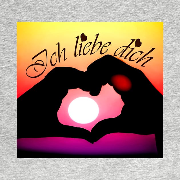 Ich liebe dich ( I love you in German) - Pop art by YamyMorrell